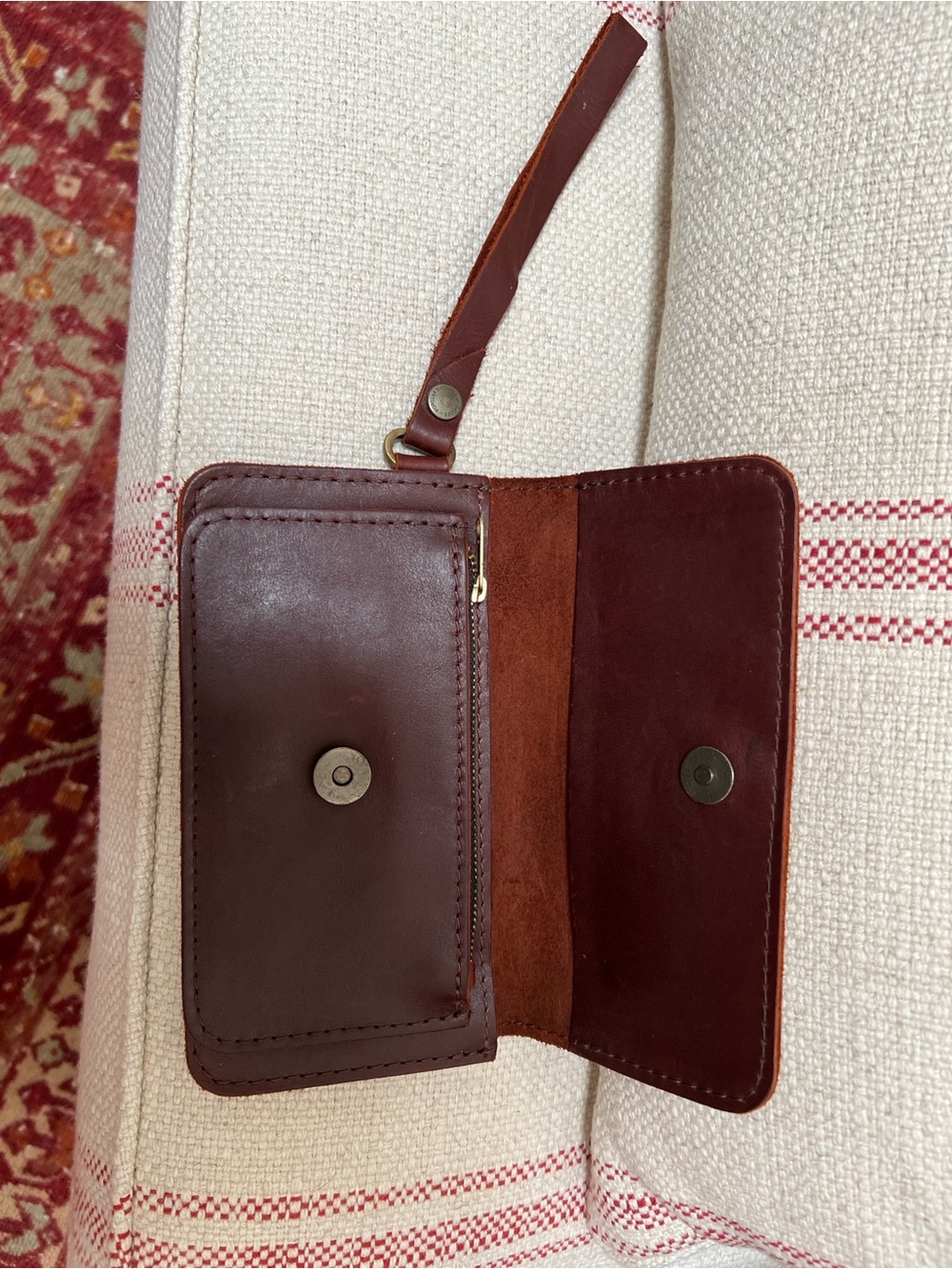 Portland Leather  Brown Leather Lily Wristlet - Picture 4 of 5